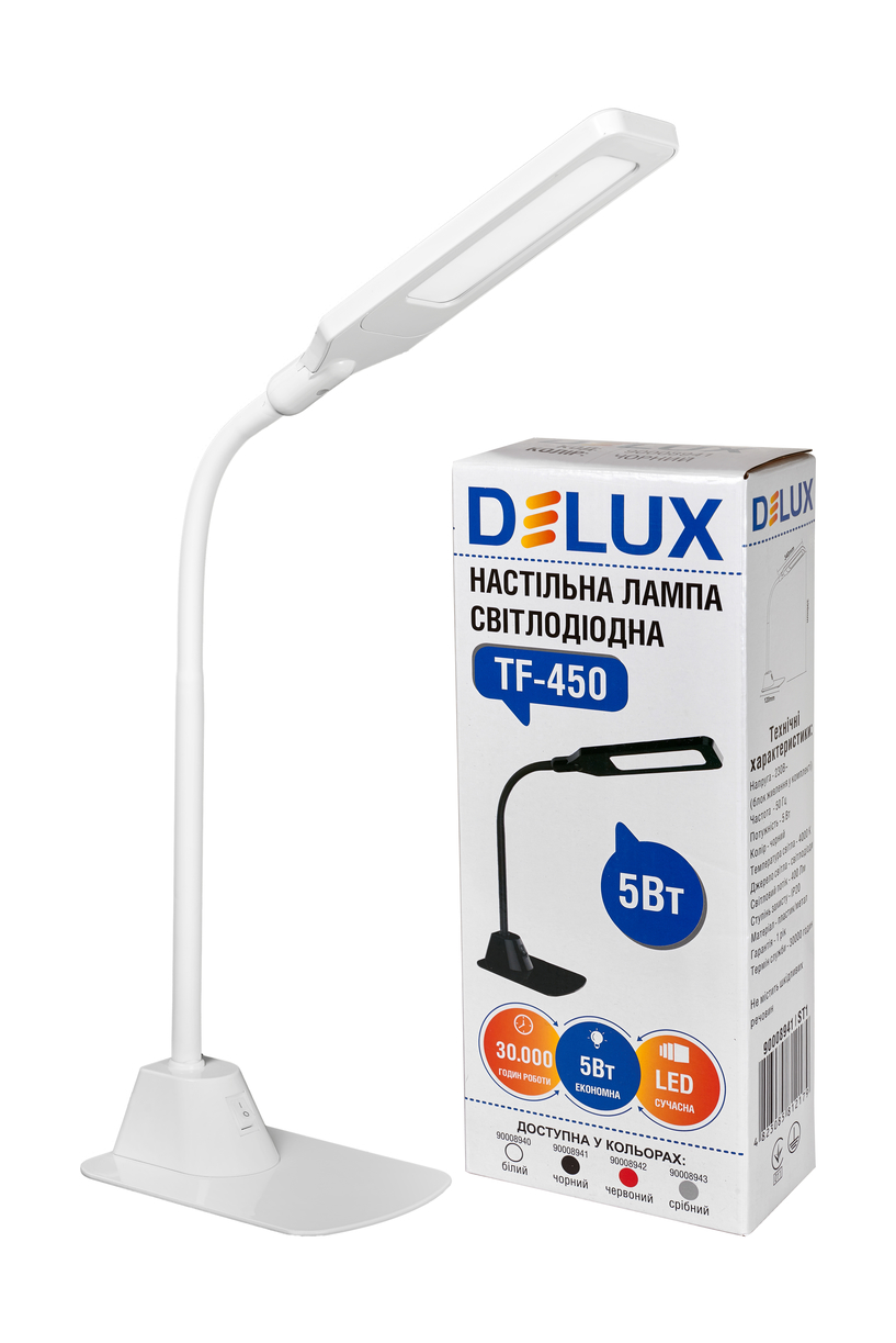 Світильник світлодіодний настільний Delux TF-450 4000K 5Вт білий